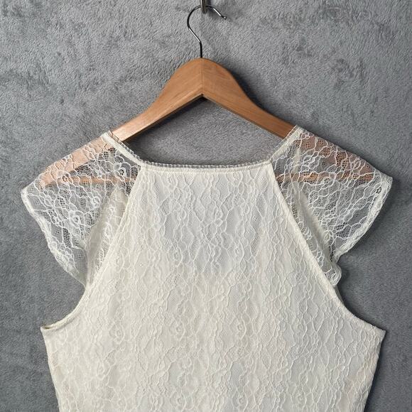 Y2k Babydoll Top 3X Lace Cap‎ Sleeve Cottage Fairy Feminine Romantic Coquette - Picture 5 of 11